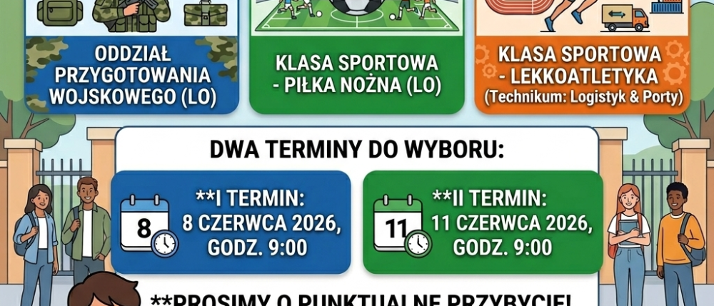 Terminy testów sprawnościowych