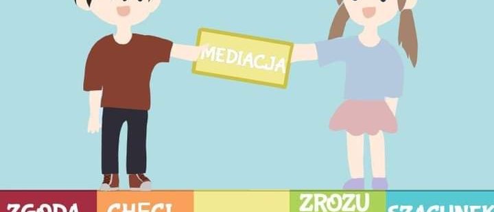 Plakat na konkurs MEDIACJE