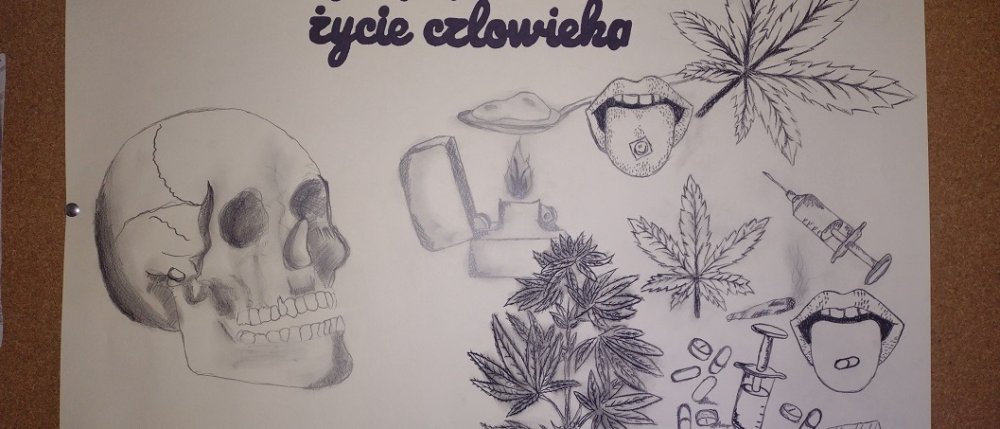 Rozstrzygnięcie konkursu plastycznego na temat "Szkodliwy wpływ narkotyków na życie i zdrowie człowieka” 