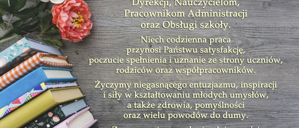 Życzenia z okazji Dnia Edukacji Narodowej