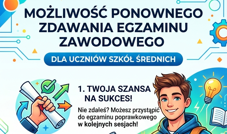 Publikacja wyników egzaminu zawodowego oraz informacja o możliwości ponownego zdawania
