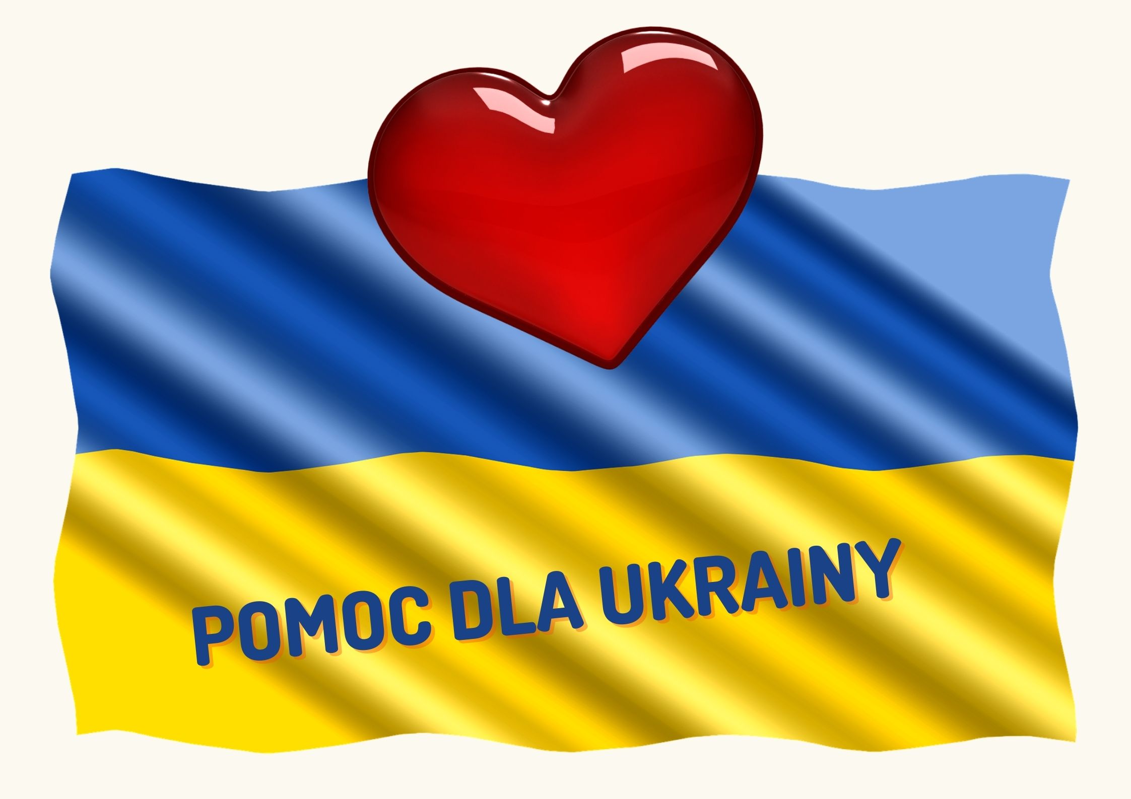 czerwone serce na tle ukraińskiej flagi czerwone serce na tle ukraińskiej flagi