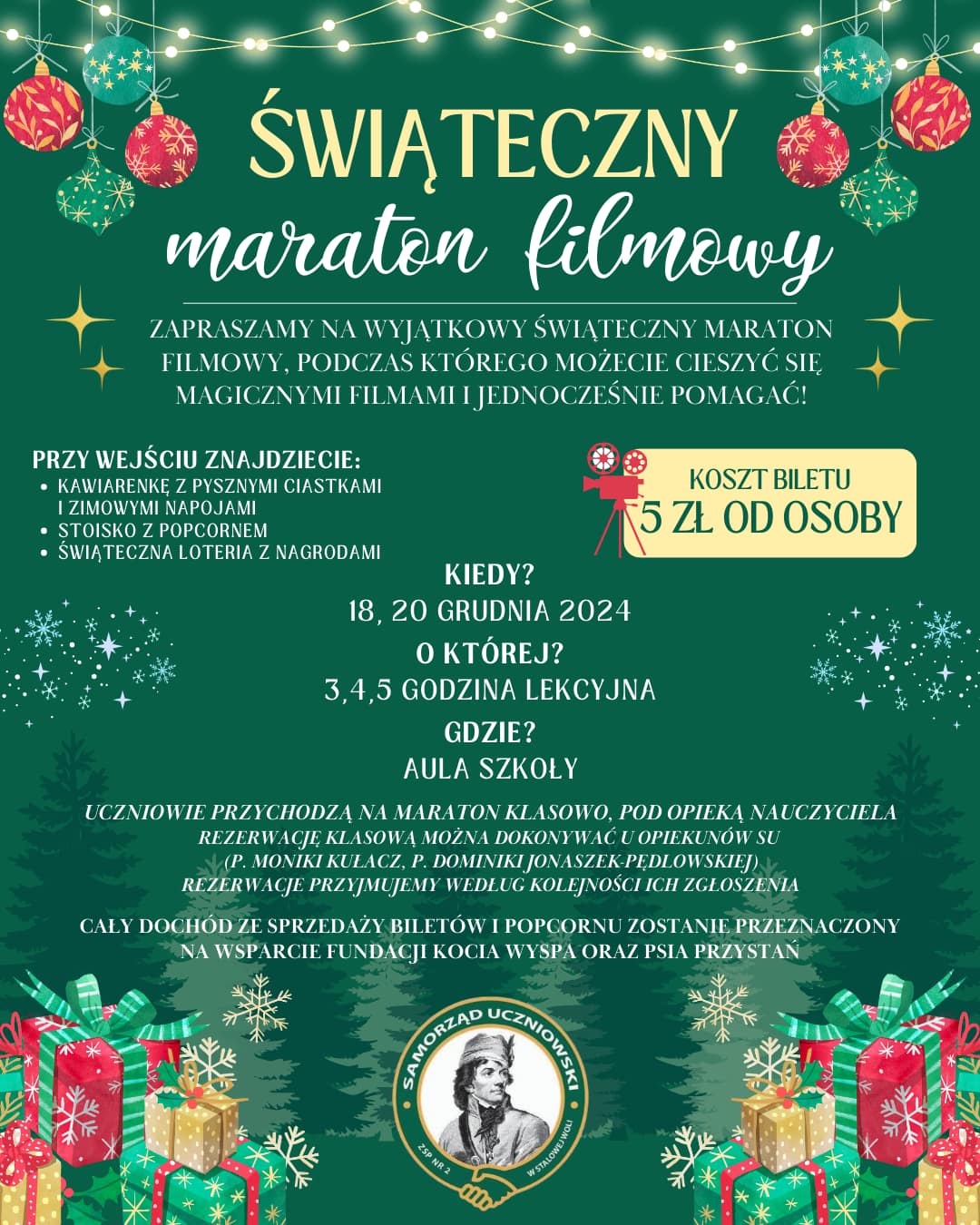 Plakat "Świąteczny maraton filmowy" Plakat "Świąteczny maraton filmowy"