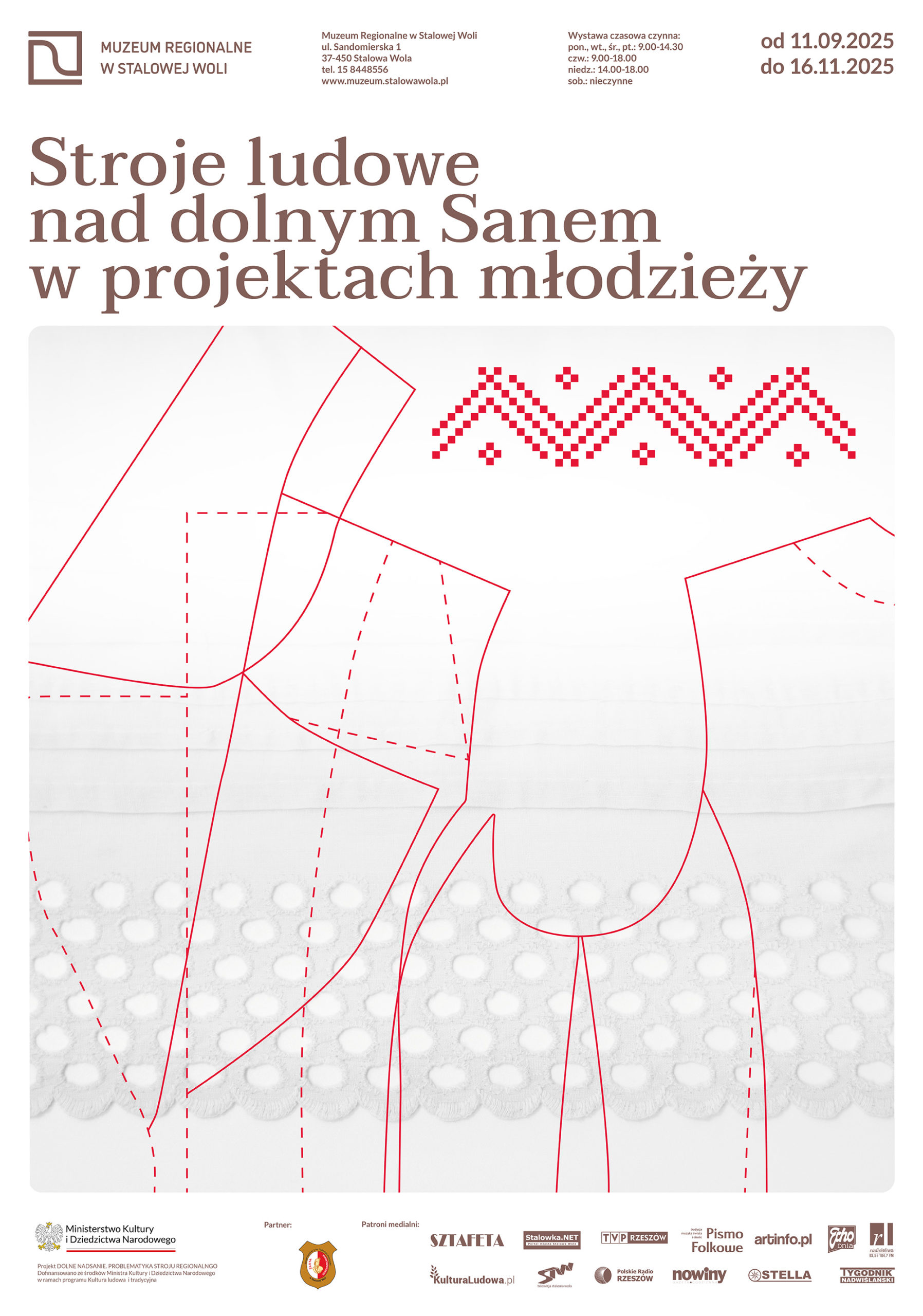 Plakat: Stroje ludowe nad dolnym Sanem w projektach młodzieży Plakat: Stroje ludowe nad dolnym Sanem w projektach młodzieży