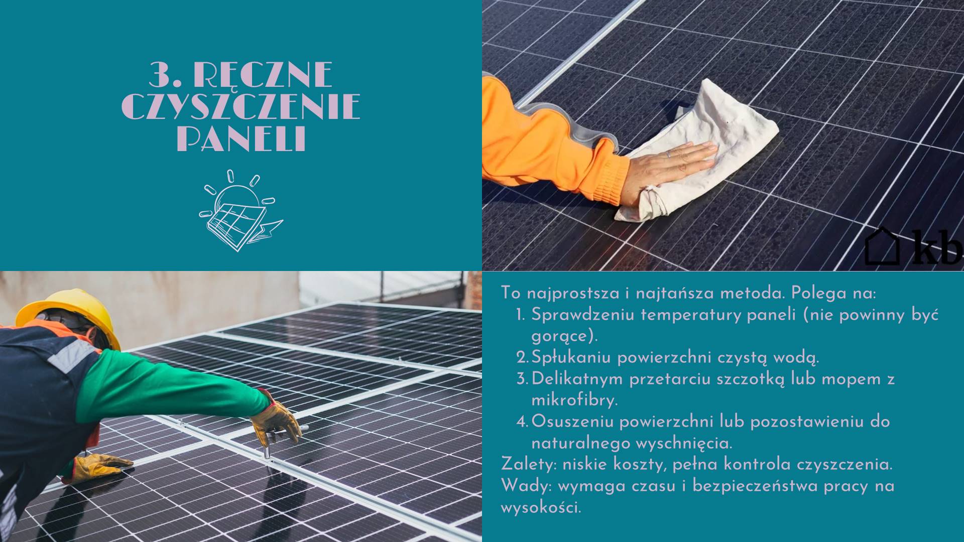 Slajd 4 Sposoby czyszczenia modułów fotowoltaicznych