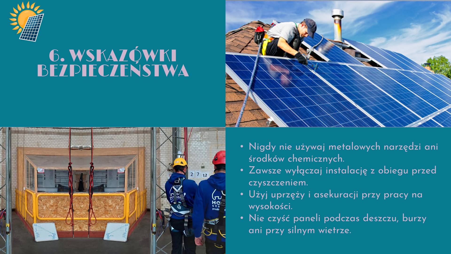 Slajd 7 Sposoby czyszczenia modułów fotowoltaicznych