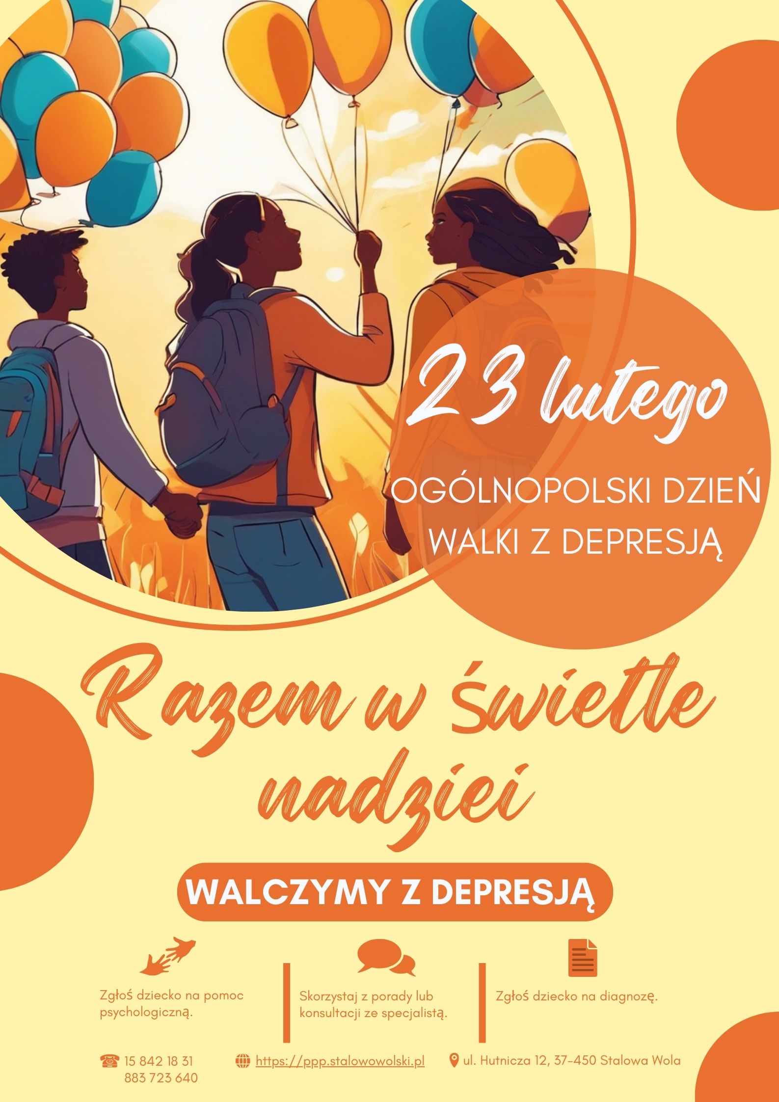 Młodzież trzymająca balony