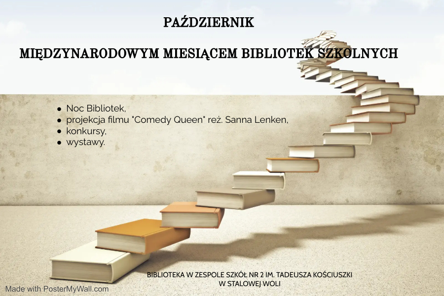 Schody zbudowane z książek Schody zbudowane z książek